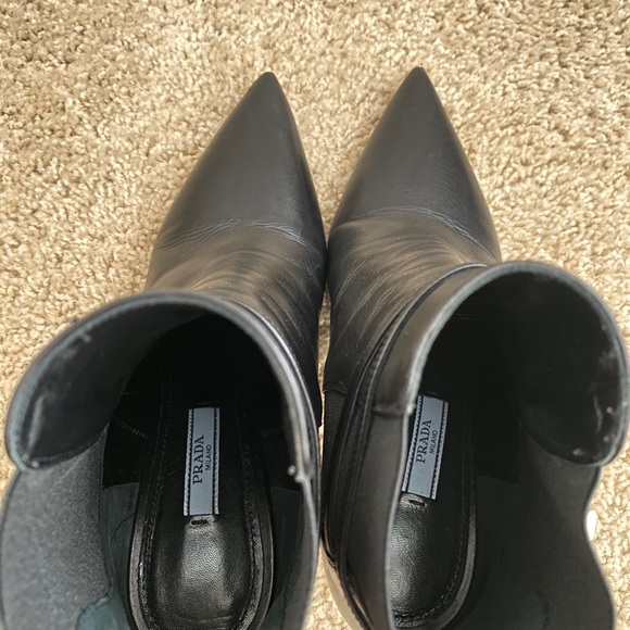 Prada Pointed Stretch Ankle-Strap Bootie - Picture 2 of 8